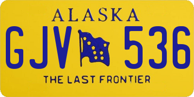 AK license plate GJV536