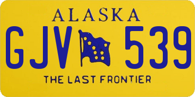 AK license plate GJV539