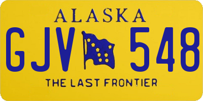 AK license plate GJV548