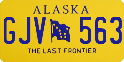 AK license plate GJV563