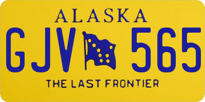 AK license plate GJV565