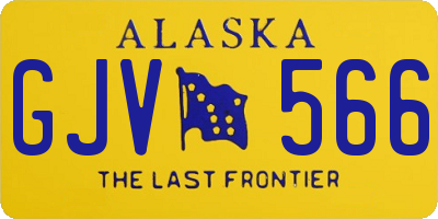 AK license plate GJV566