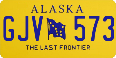 AK license plate GJV573