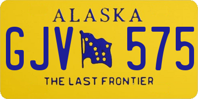 AK license plate GJV575
