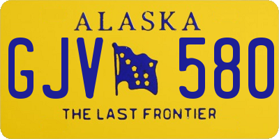 AK license plate GJV580