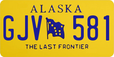 AK license plate GJV581