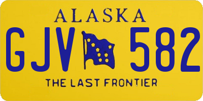 AK license plate GJV582