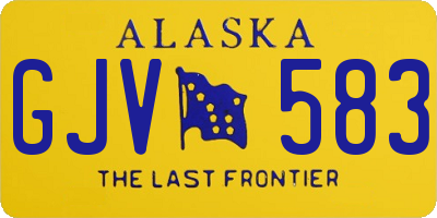 AK license plate GJV583