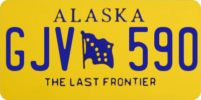 AK license plate GJV590