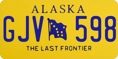 AK license plate GJV598