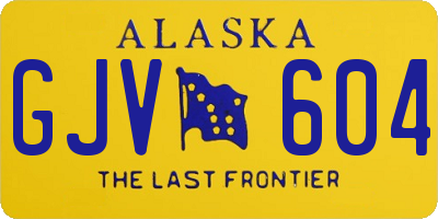 AK license plate GJV604