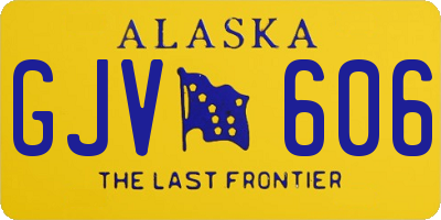 AK license plate GJV606