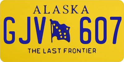 AK license plate GJV607