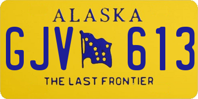AK license plate GJV613
