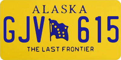 AK license plate GJV615