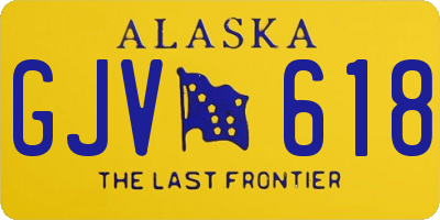 AK license plate GJV618