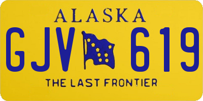 AK license plate GJV619