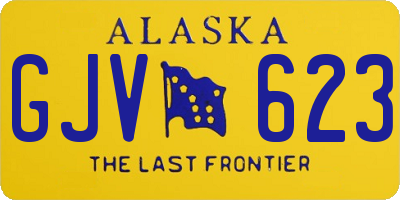 AK license plate GJV623