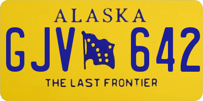 AK license plate GJV642