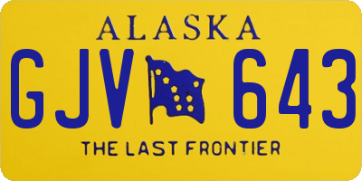 AK license plate GJV643