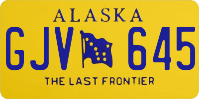 AK license plate GJV645