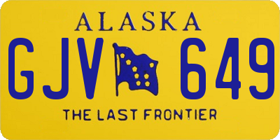 AK license plate GJV649