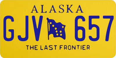 AK license plate GJV657