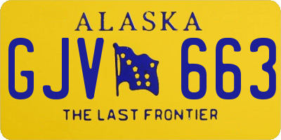 AK license plate GJV663