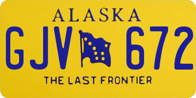 AK license plate GJV672