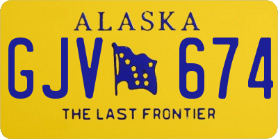 AK license plate GJV674