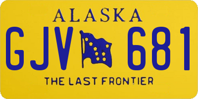 AK license plate GJV681