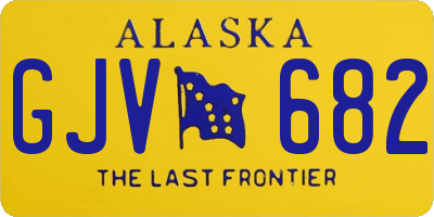 AK license plate GJV682