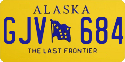 AK license plate GJV684