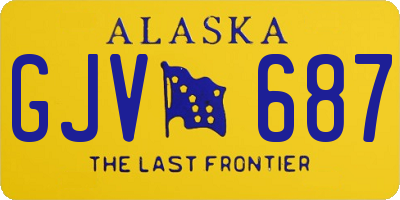 AK license plate GJV687