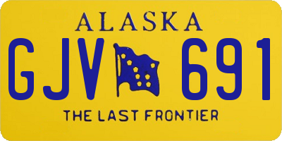 AK license plate GJV691