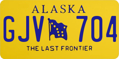 AK license plate GJV704
