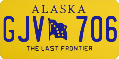 AK license plate GJV706
