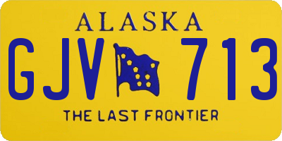 AK license plate GJV713