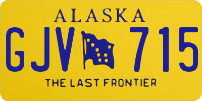 AK license plate GJV715