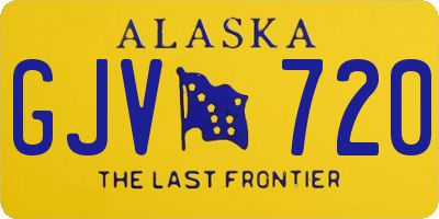 AK license plate GJV720