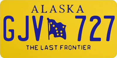 AK license plate GJV727