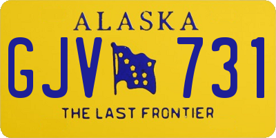 AK license plate GJV731