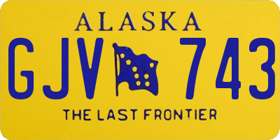 AK license plate GJV743