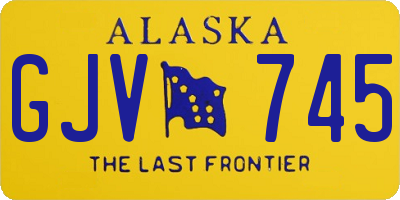 AK license plate GJV745