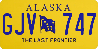 AK license plate GJV747