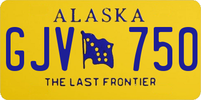 AK license plate GJV750