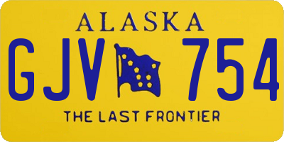 AK license plate GJV754