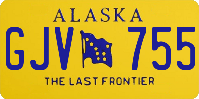 AK license plate GJV755