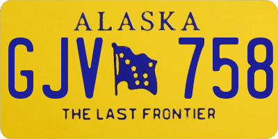 AK license plate GJV758