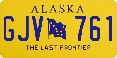 AK license plate GJV761
